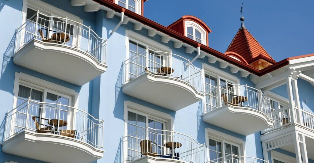 Balkone ohne Sichtschutz